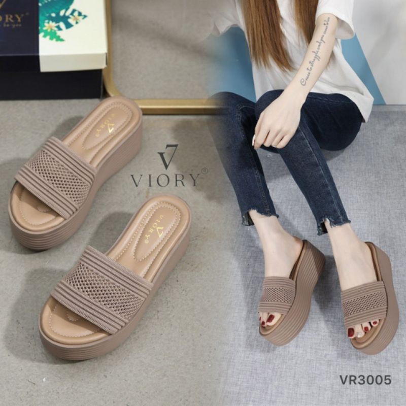 VIORY Wedges Sandals Slip Shoes #VR3005 ORIGINAL