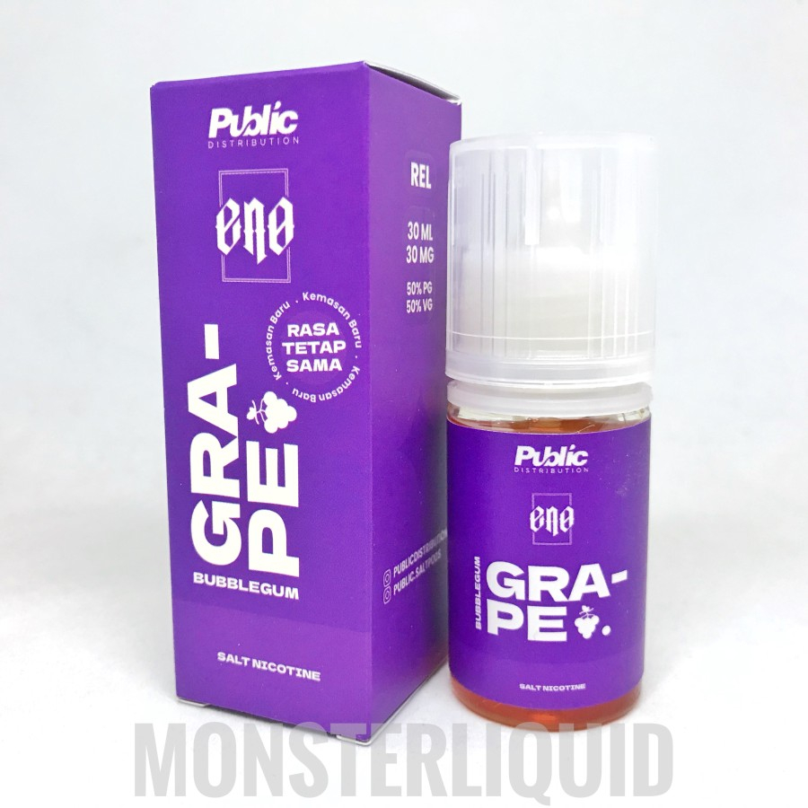 SALT ENO GRAPE BUBBLEGUM BY PUBLIC 30MG 30ML