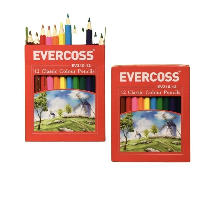 

PENSIL WARNA 12 WARNA EV-210 EVERCOSS PENDEK