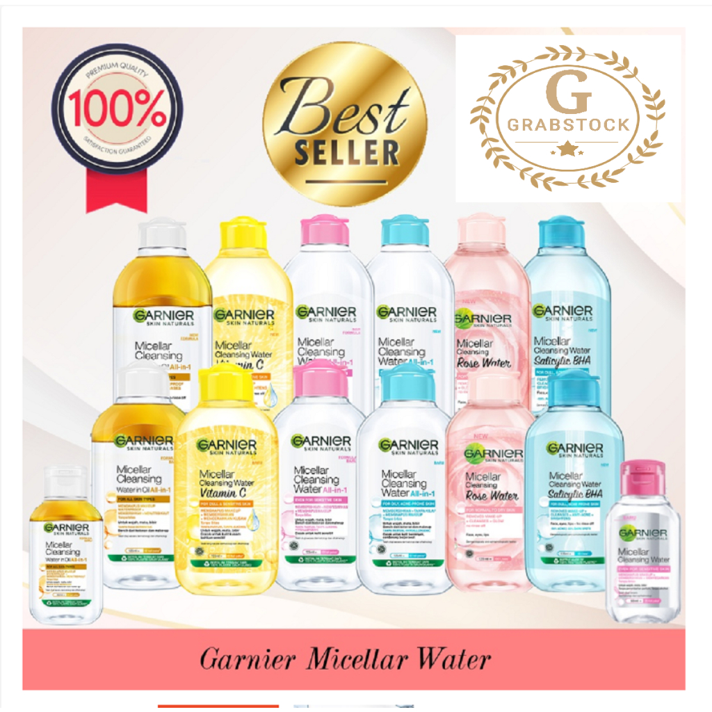 C Garnier Micellar Water 125ml Skin Care Pembersih Wajah dan Make Up