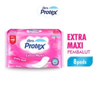 Hers protex extra maxi extra soft 8pads / Hers Protex Ungu Maxi Wing isi 5 pads