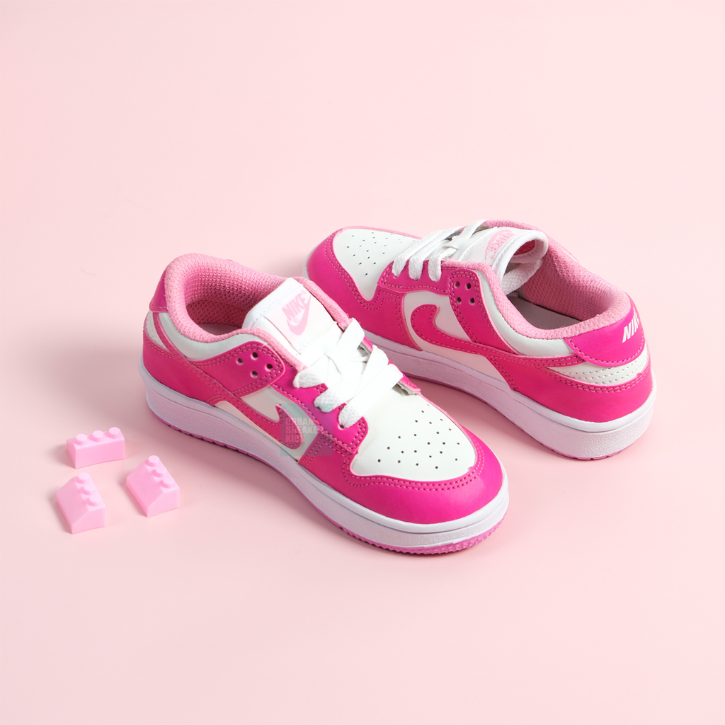 SEPATU ANAK PEREMPUAN SNEAKERS DUNK ACTIVE FUCHSIA &quot;PINK WHITE&quot; 26-35 - URBAN SNEAKER KIDS