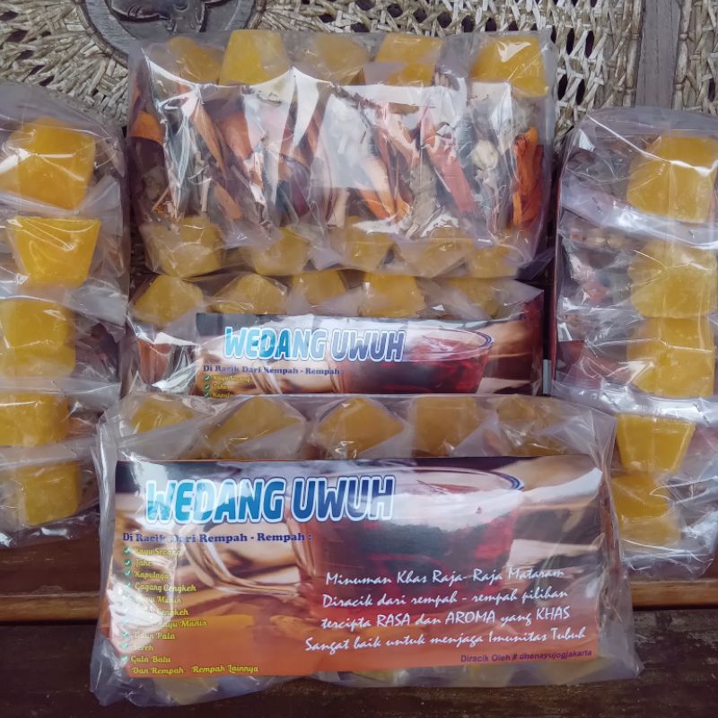 10 pcs wedang Uwuh komplit jahe+gula batu