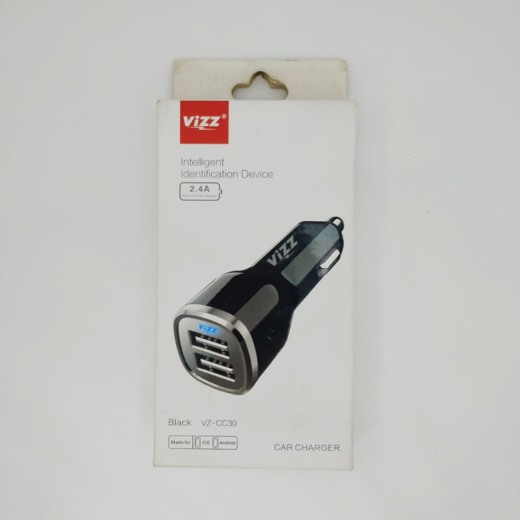 Car Charger / Saver Mobil / Cas Mobil Vizz VZ-CC30 2USB 2.4A Flash Cas Kabel Micro USB BY.MINIGO