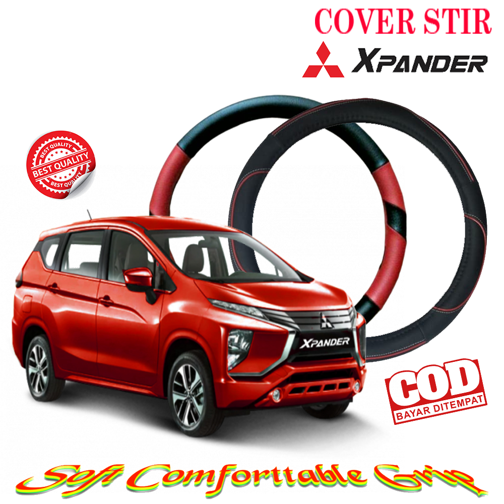 Sarung Pelindung Steering Wheel Cover Stir Setir Steer Kemudi Mobil Mitsubishi XPANDER Kulit COD Ori