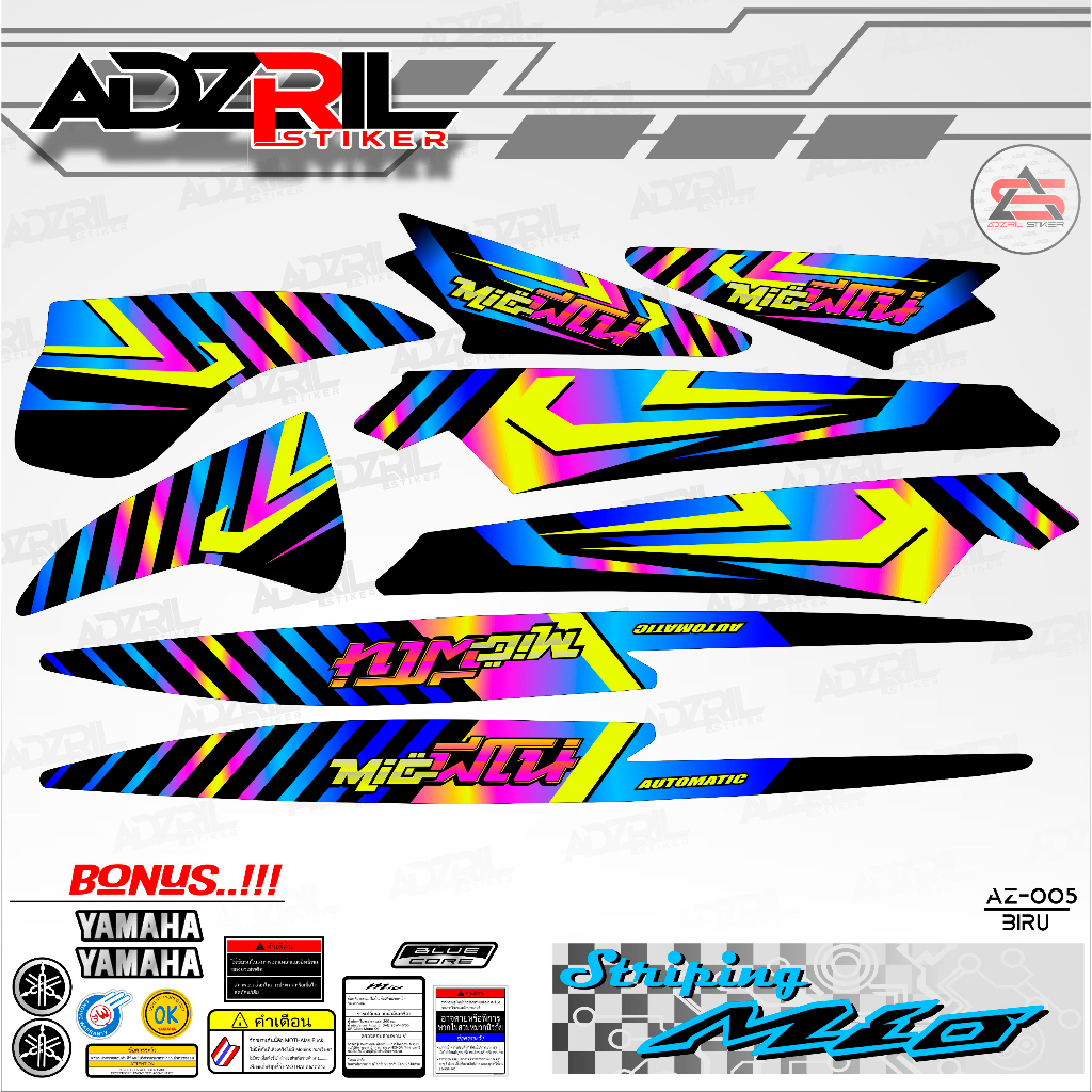 STRIPING MIO SPORTY Variasi KEREN  005 / PHILIPINA / LAMA / GARNIS / STIKER MIO SPORTY/ LAMA / PHILI