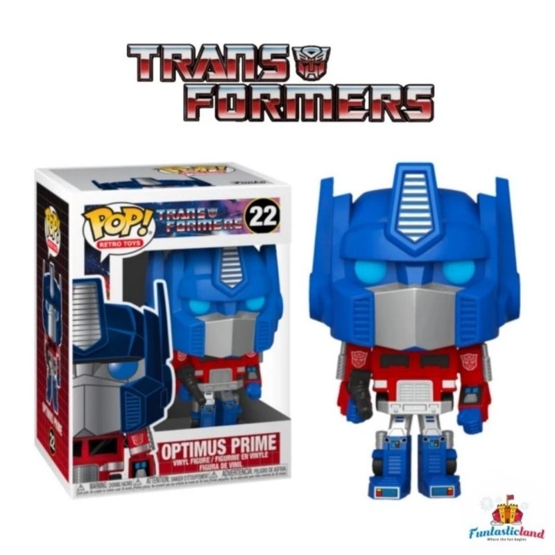 Original Funko POP Retro Toys Transformers - Optimus Prime (Metallic) #22 (EXCLUSIVE METALLIC)