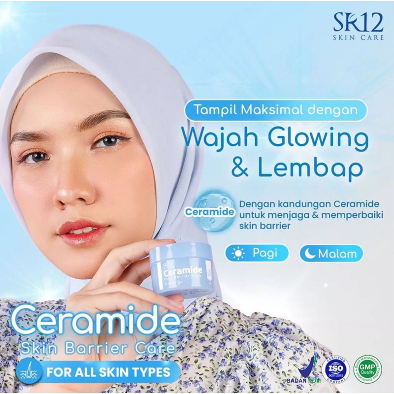 SR12 CERAMIDE SKIN BARIER CARE/ MOISTURIZER  GEL 7X CERAMIDE DAN NIACINAMIDE/MOISTURIZER KULIT SENSI
