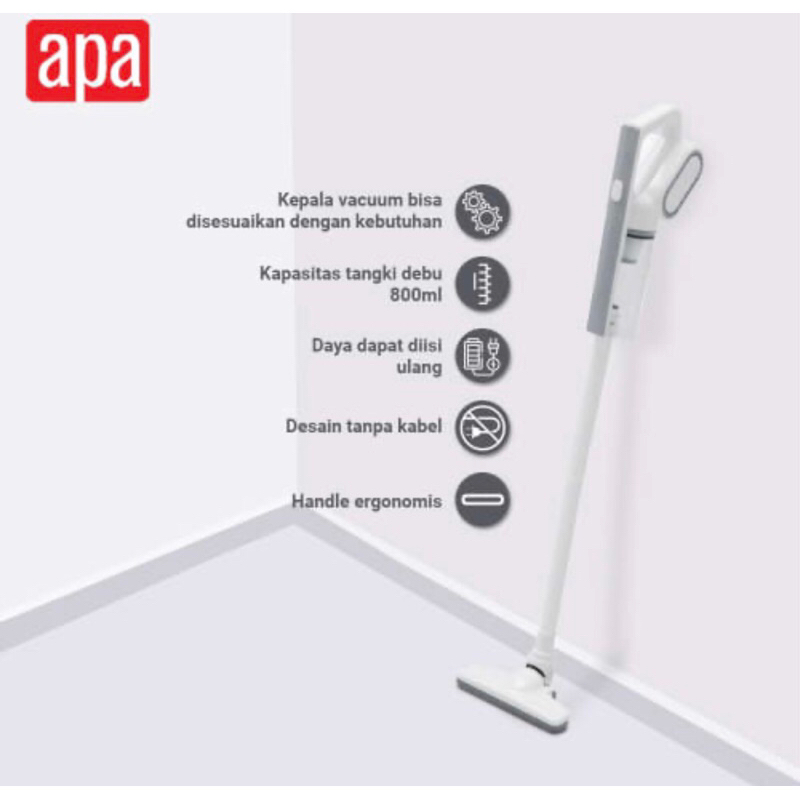 APA PENGHISAP DEBU CORDLESS 7KPA/ACE CORDLESS VACUUM CLEANER/APA VACUUM RECHARGE/ACE RECHARGEABLE VACUM CLEANER