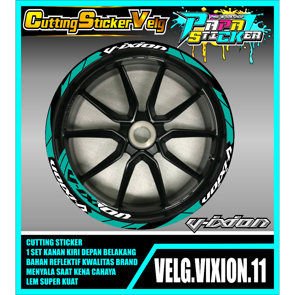 STIKER VELG VIXION  CUTTING STICKER VELG VIXION  CUTTING VARIASI YAMAHA VIXION LIS BAN/VELG 11