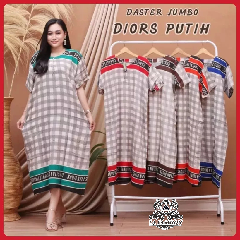 DASTER JUMBO DIORS PUTIH LD 120 / DASTER BUMIL BUSUI KANCING DEPAN MURAH / DASTER BUMIL KEKINIAN