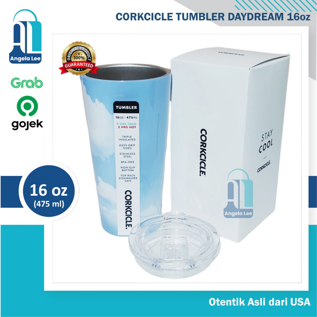 Corkcicle Daydream Canteen Tumbler Stemless Ori USA 16oz