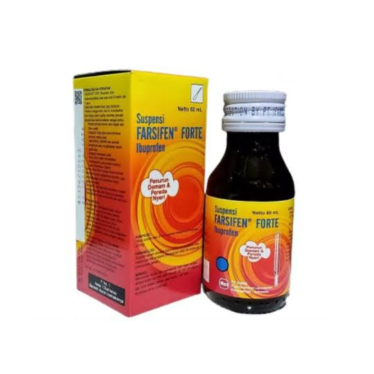 Farsifen Forte ( Ibu Profen ) & Farsifen Sirup 60 ml/ Meringankan demam rematik tulang, sendi, nyeri