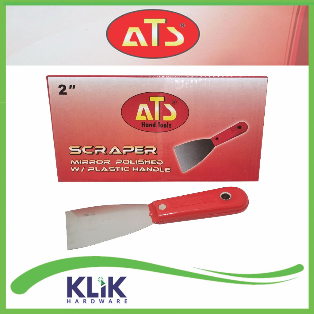ATS Kape Kapi Skrap Scraper Cat Gagang PVC Pisau Kerok Dempul 2 Inch