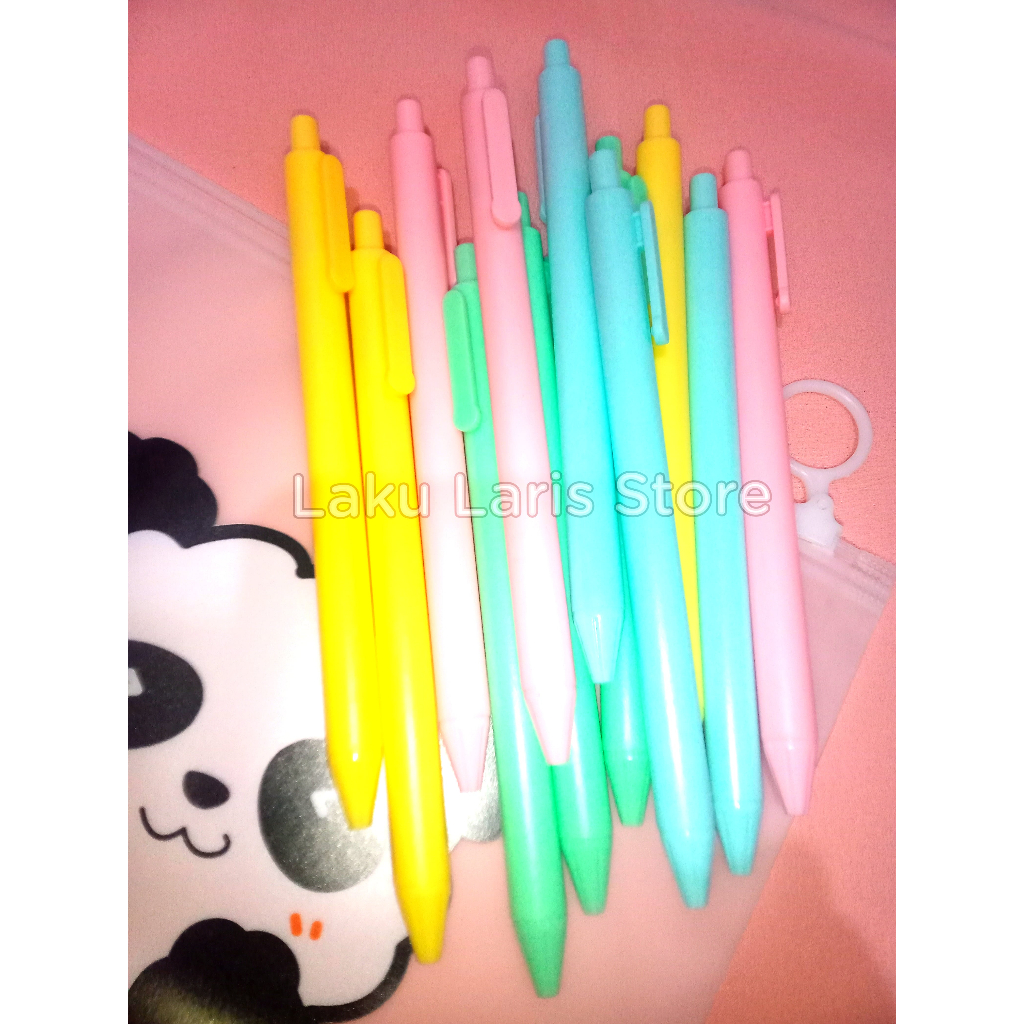 

6pcs Pulpen mekanik macaron warna pastel