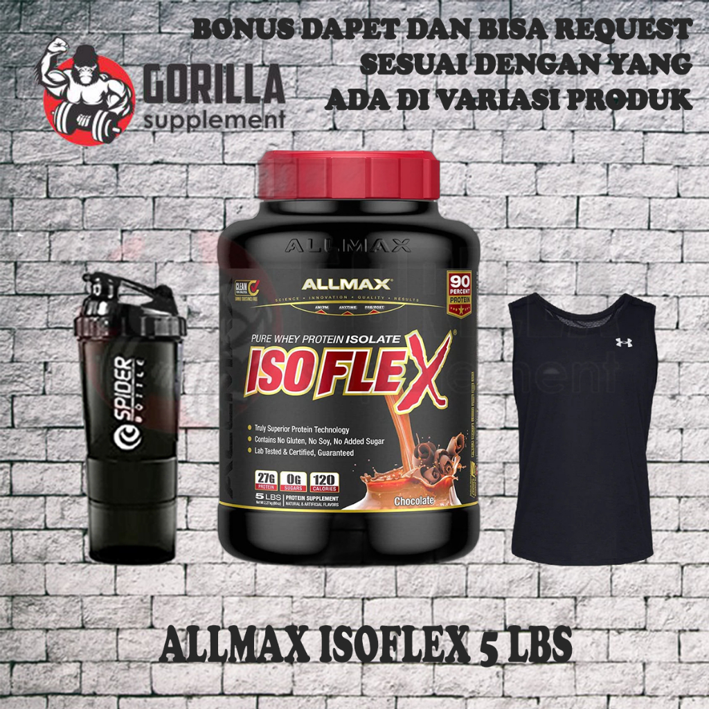 ALLMAX ISOFLEX 5lbs 5lb 2.25kg 100% Whey Protein Isolate ALL MAX ISO FLEX