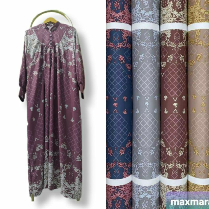 Gamis Dior silk ory, maxmara lux, kain silk, lvi silk motif Lyana