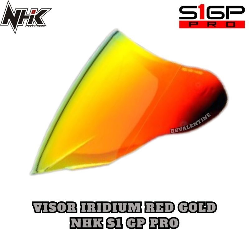 VISOR NHK S1GP PRO IRIDIUM RED ORIGINAL | PNP R1 MAX R1 ELITE R6 | KACA HELM S1 RED GOLD ORI