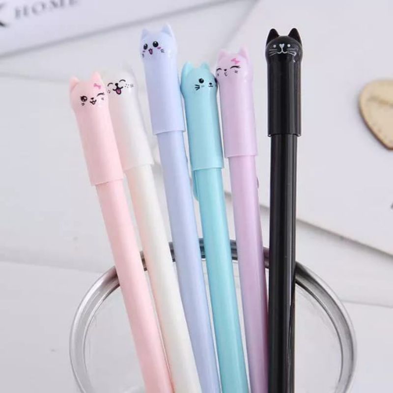 

PULPEN KARAKTER KUCING WARNA WARNI/PENA MOTIF KUCING MACARON BOLPEN LUCU