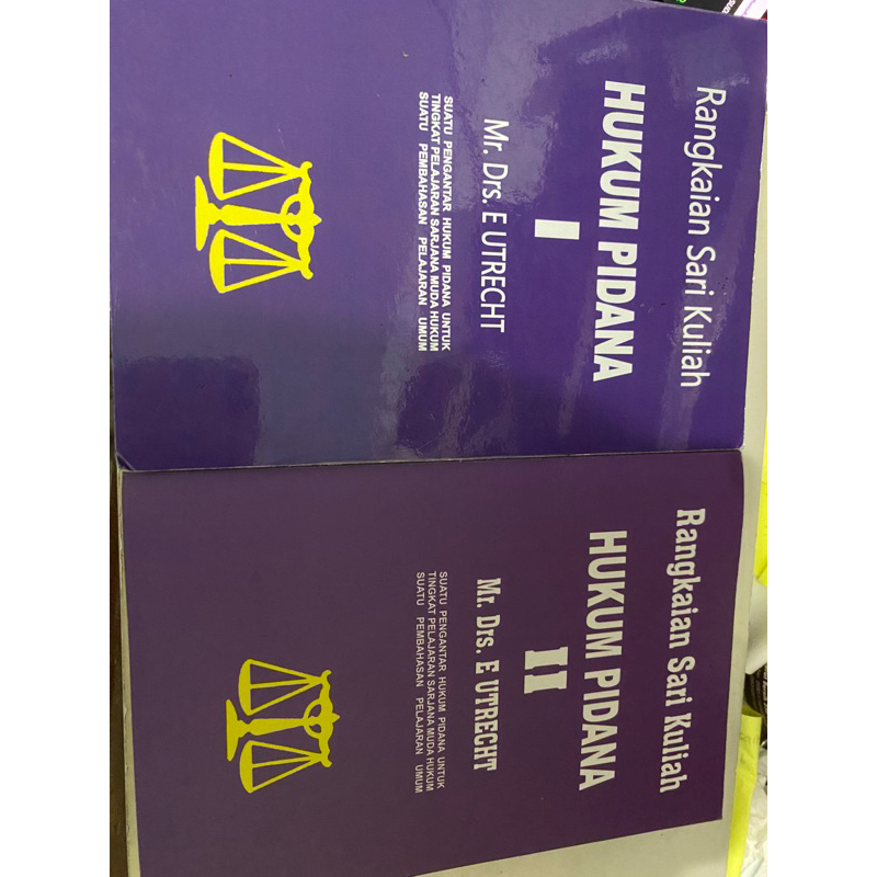 

Preloved Buku Hukum Pidana I & II Utrecht