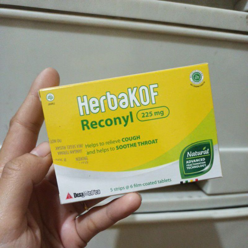 Herbakof Reconyl strip 6 box 30 tablet Batuk dan pelega tenggorokan dewasa