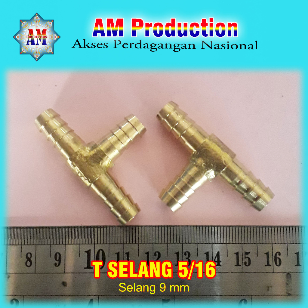 T Selang 5/16 Kuningan Sambungan Selang