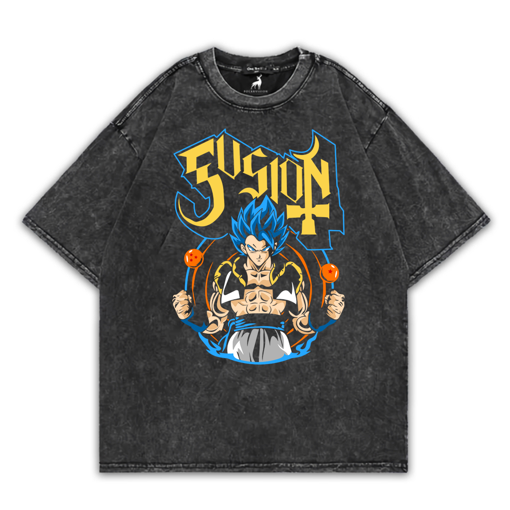 PolarVision T-Shirt Washed Oversize Anime Gusion