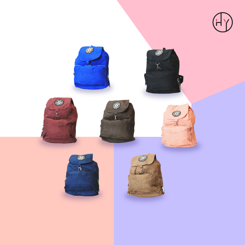 TAS RANSEL KIPPLING SERUT UNISEX IMPOR MEDIUM SIZE TAS SEKOLAH TAS KULIAH BONUS BONEKA - BL53