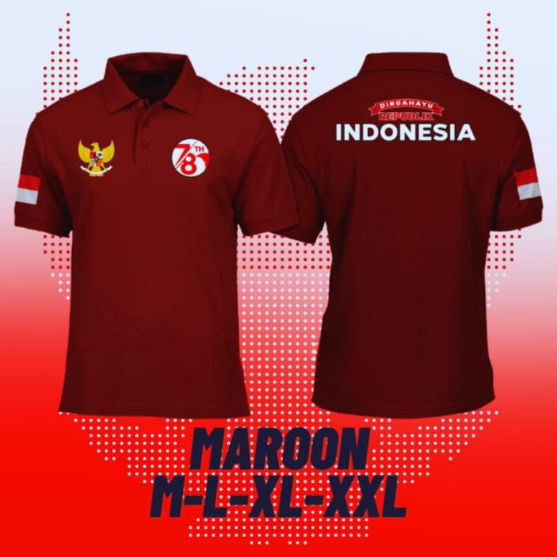 Kaos Polo Shirt Tshirt Kemerdekaan Baju Kerah Distro Pria Kemerdekaan Indonesia 78 Baju Kerah Hut RI 78 Baju 17 Agustus 2023 Kaos Kerah T Shirt Dirgahayu RI ke 78 Kaos Kemerdekaan Indonesia Anak Dewasa Lengan Panjang 78 Kaos HUT RI Ke 78 Anak Dewasa Jumbo