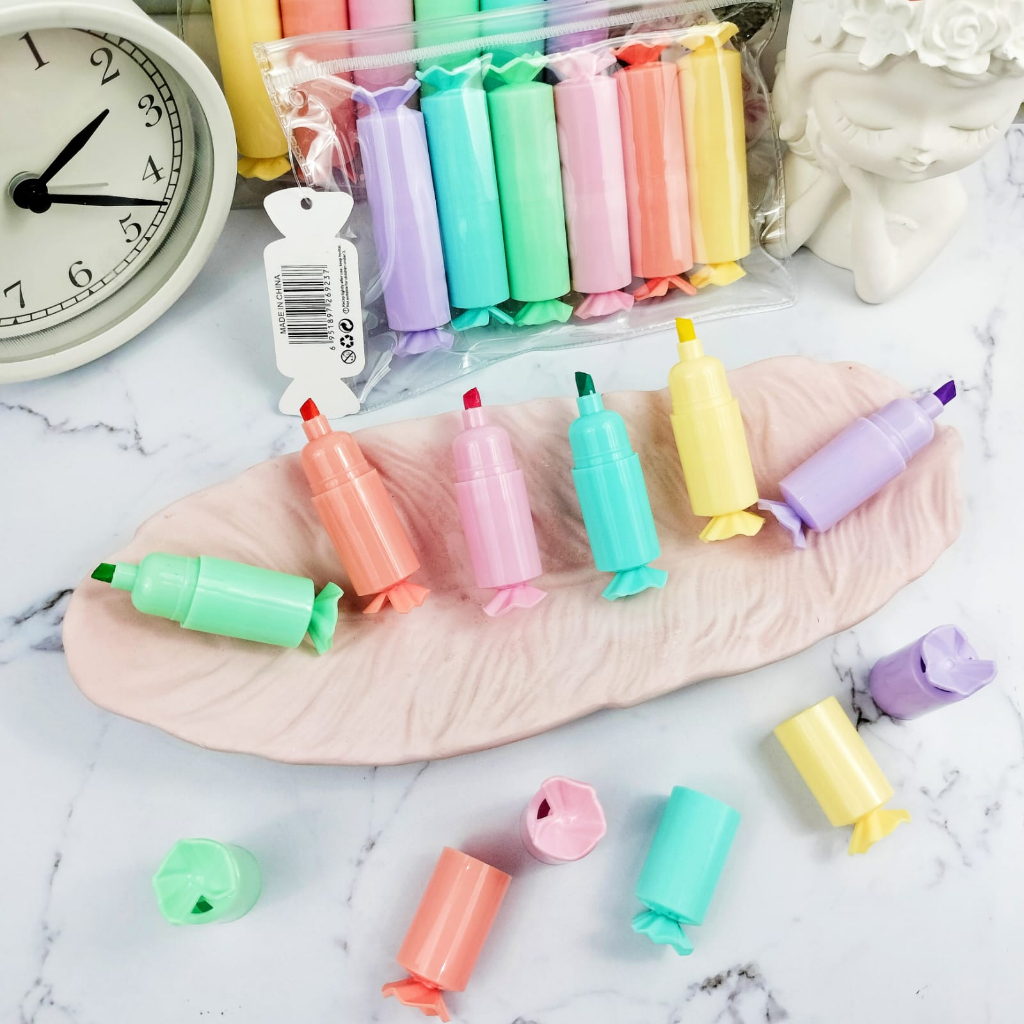 STABILO LUCU WARNA WARNI HIGHLIGHTER PERMEN UNIK SPIDOL MURAH IMPORT DUNIA GROSIR KUALITAS PREMIUM