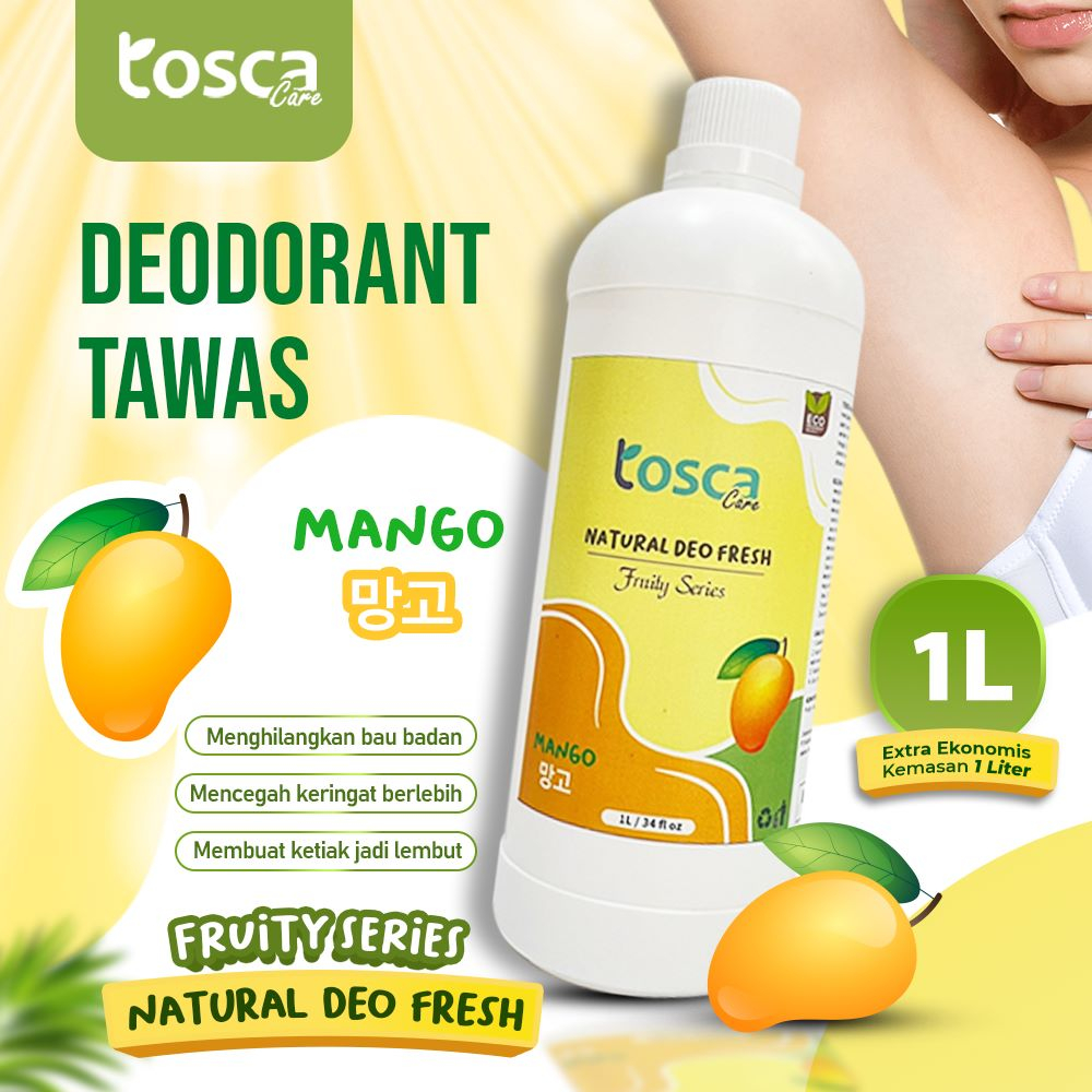 Natural Deodorant Spray 1 Liter Tosca Deo Fruity Series Mencegah Bau Ketiak