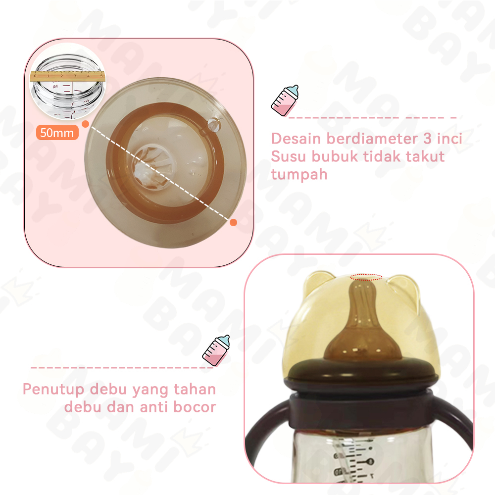 Mamibayi Botol Minum Anak Bayi Botol Susu Bayi Model Lucu Botol Anti Tumpah 240Ml/300Ml