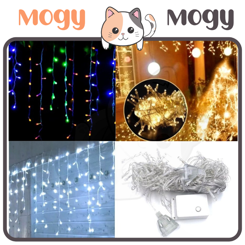 MOGYMOGY TUMBLR_TIRAI_4_METER Lampu Tumbler LED Tirai Dekorasi Lampu Hias Cafe Twinkle Light 100 LED