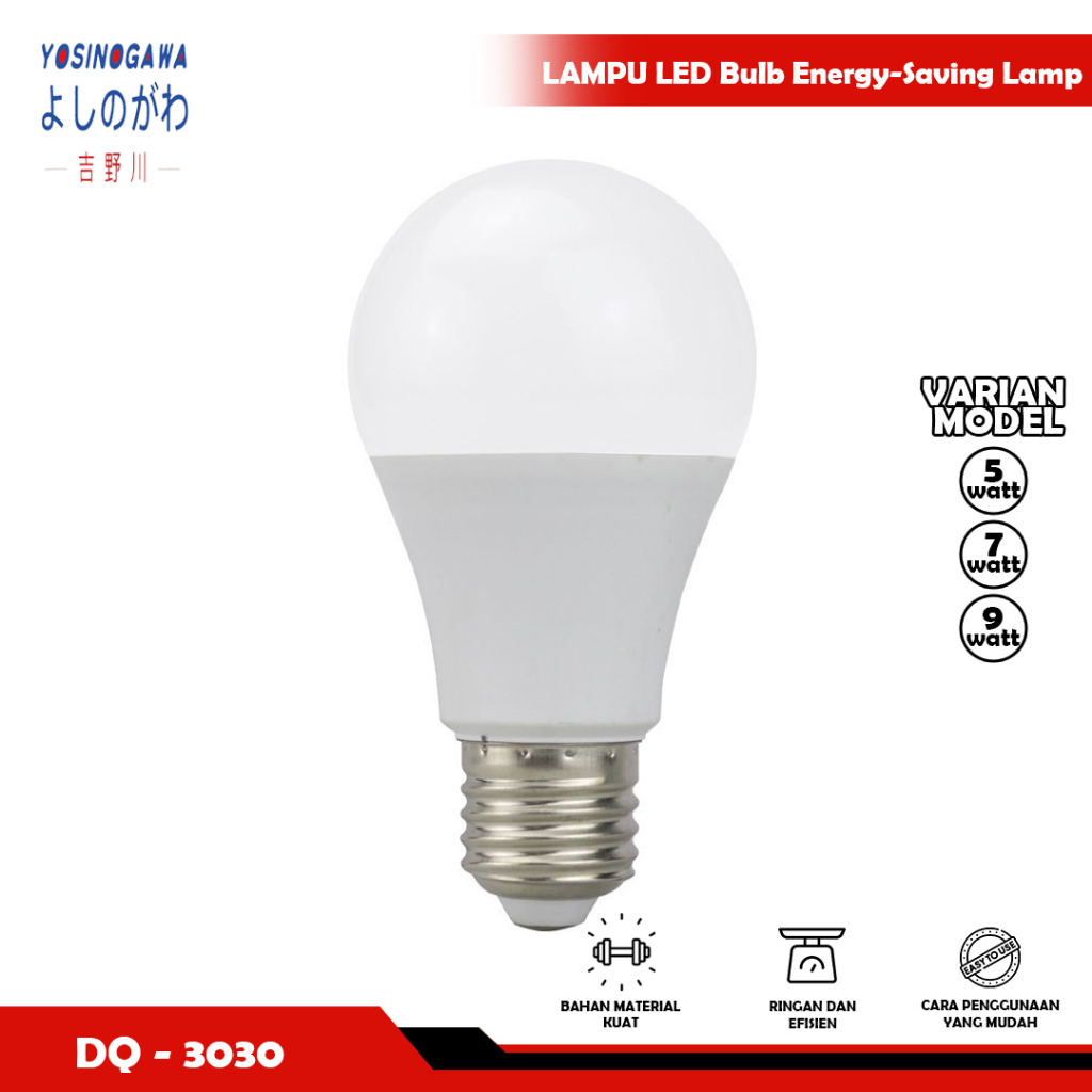 Lampu bohlam 5watt 7watt &amp; 9watt / Lampu Emergency - YOSINOGAWA