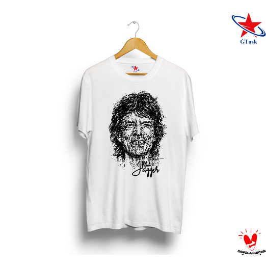 Kaos Distro Mick Jagger / Baju Music Mick Jagger Keren