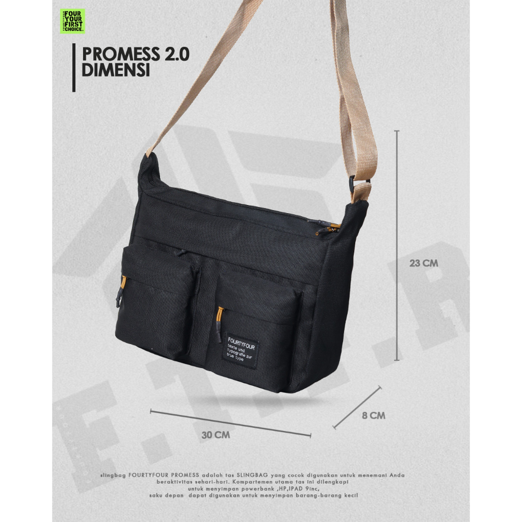 FOURTYFOUR PROMESS Tas Selempang Pria Premium