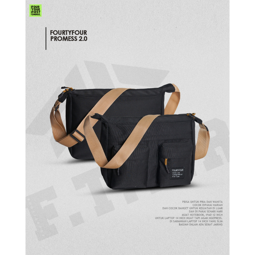 FOURTYFOUR PROMESS Tas Selempang Pria Premium