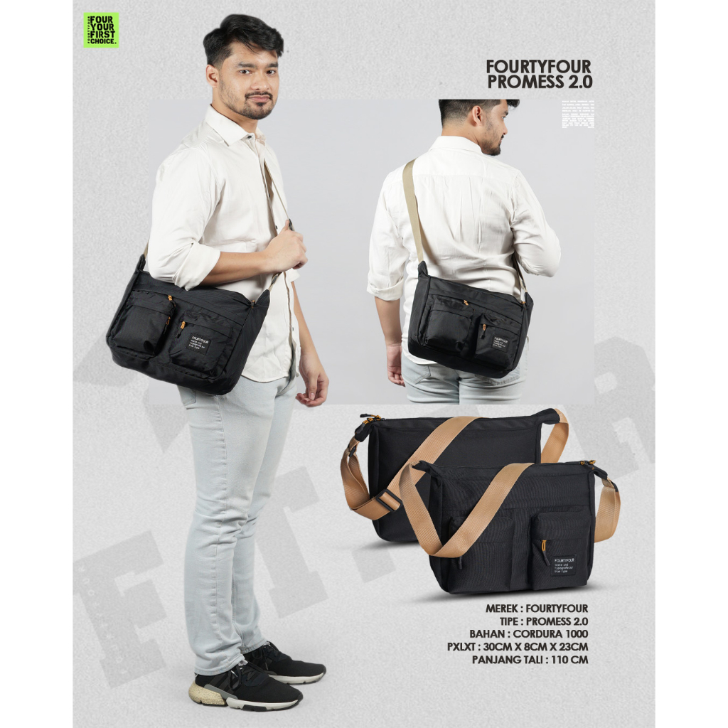FOURTYFOUR PROMESS Tas Selempang Pria Premium