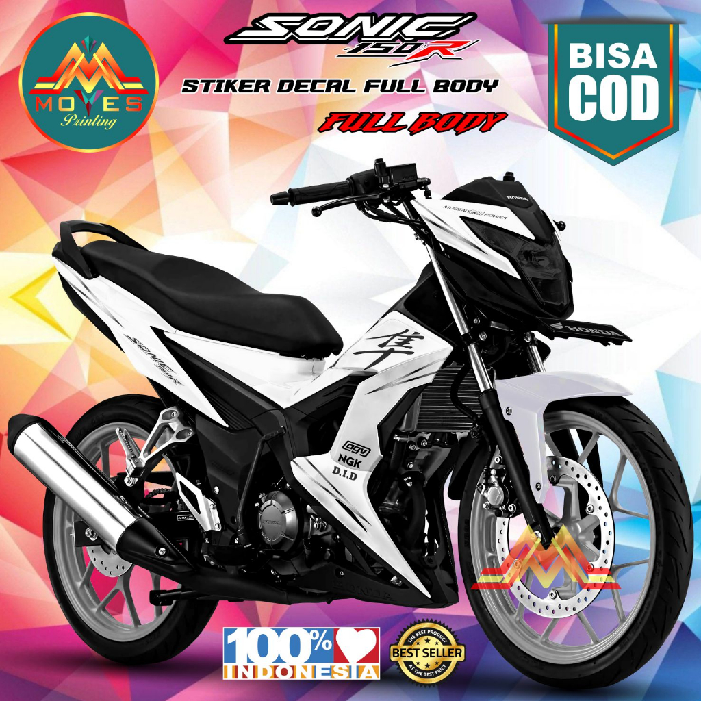 ( COD ) Decal Stiker Sticker Motor Full Body Honda Sonic 150R Motif Polosan Stiker variasi Stiker So
