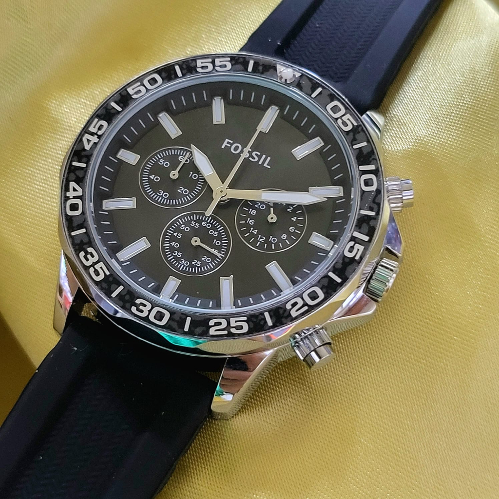 Grosiran Jam Tangan Pria Chrono Aktif YL-2150 Tali Rubber Free Baterai dan Box