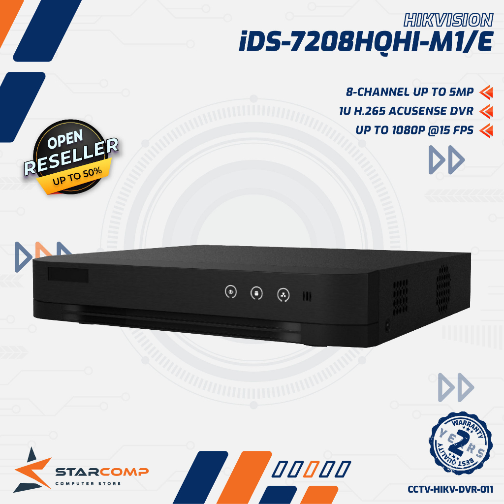 DVR HIKVISION 8CH 5MP iDS-7208HQHI-M1/E Support Camera Audio AcuSense