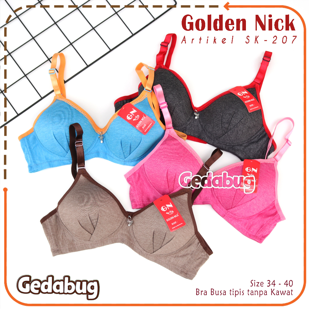 Bra Golden Nick SK 207 | BH wanita dewasa Busa tanpa Kawat | Gedabug