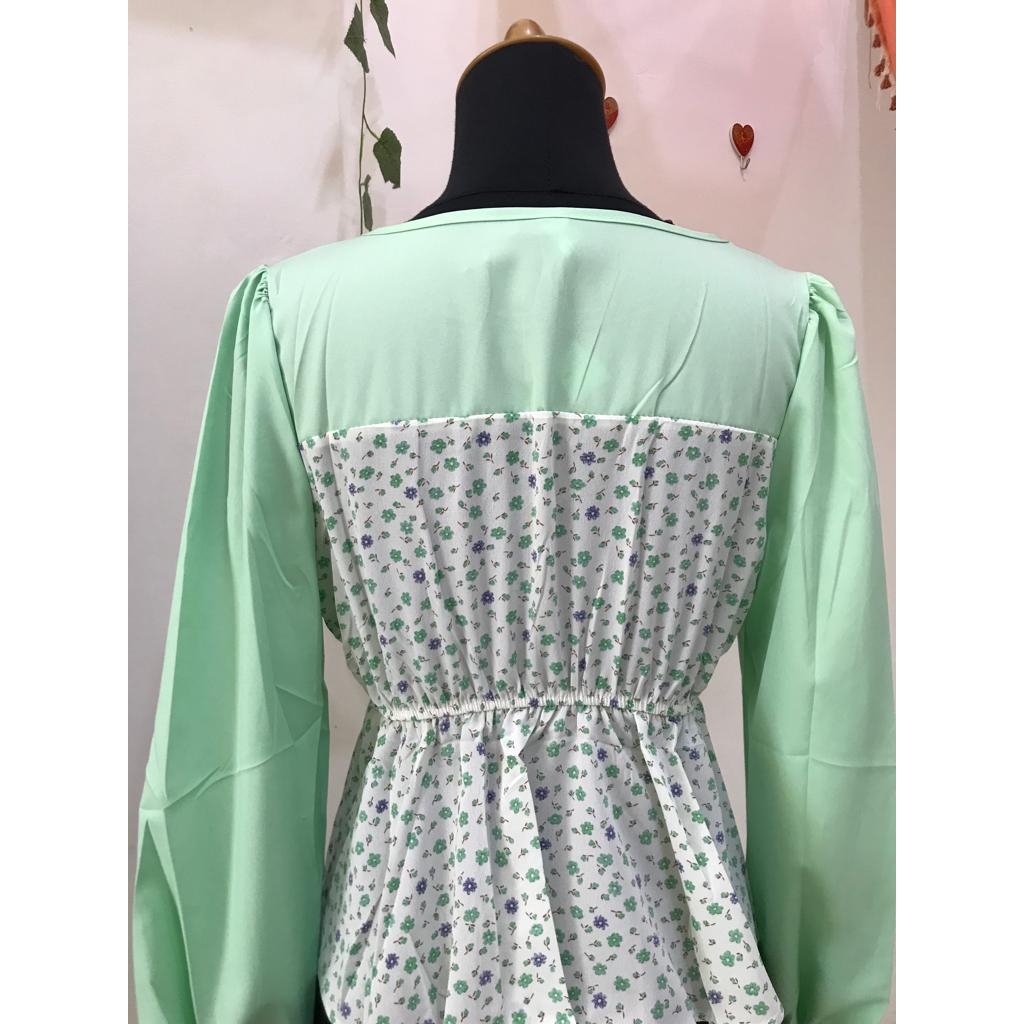 LIZ Blouse Atasan Wanita - Lengan Panjang Style Korea