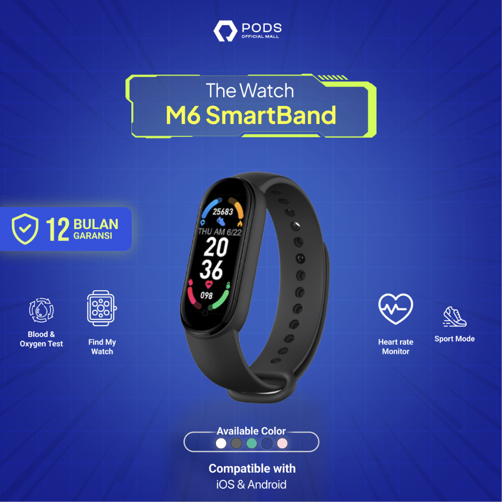 M6 Smartband By Pods Indonesia