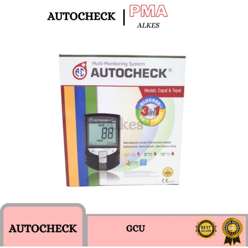 Autocheck GCU 3in1 / alat tes gula darah, asam urat, cholesterol / alat gcu / autocheck