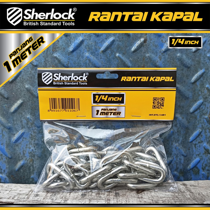 Rantai Besi / Kapal Galvanized 6 mm ( 1/4 inch ) panjang 1 meter / per meter