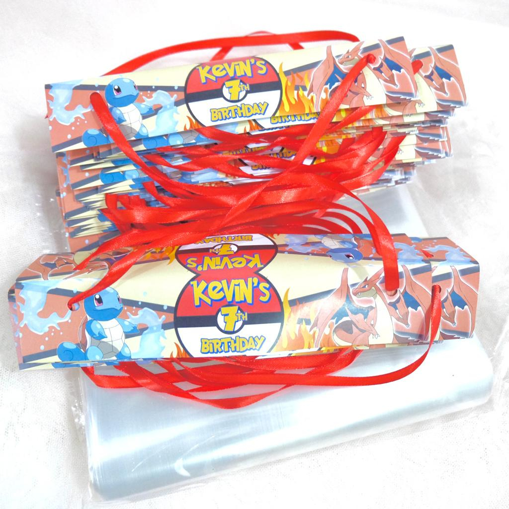 

Pokemon / Pikachu Label Goodie Bag / Hamper / Kantong Snack Plastik Bingkisan Ulang Tahun -Tipe 2