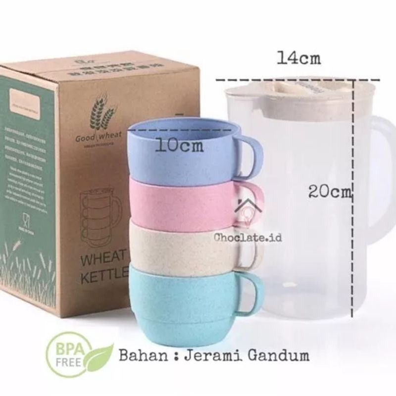 teko jerami set, teko 5in 1, teko kekinian, teko set