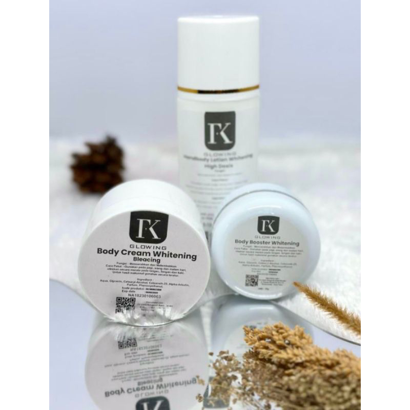 PAKET FK GLOWING INJEKSI BOOSTER FK GLOW CREAM BOOSTER LOTION DAN BOOSTER BLEACHING/HB PLATINUM AMAN