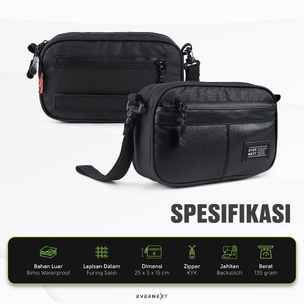 Tas Selempang Pria Waterproof Sling Bag Cowok Trendi Casual Hangout Travelling Anti Air Premium UE110